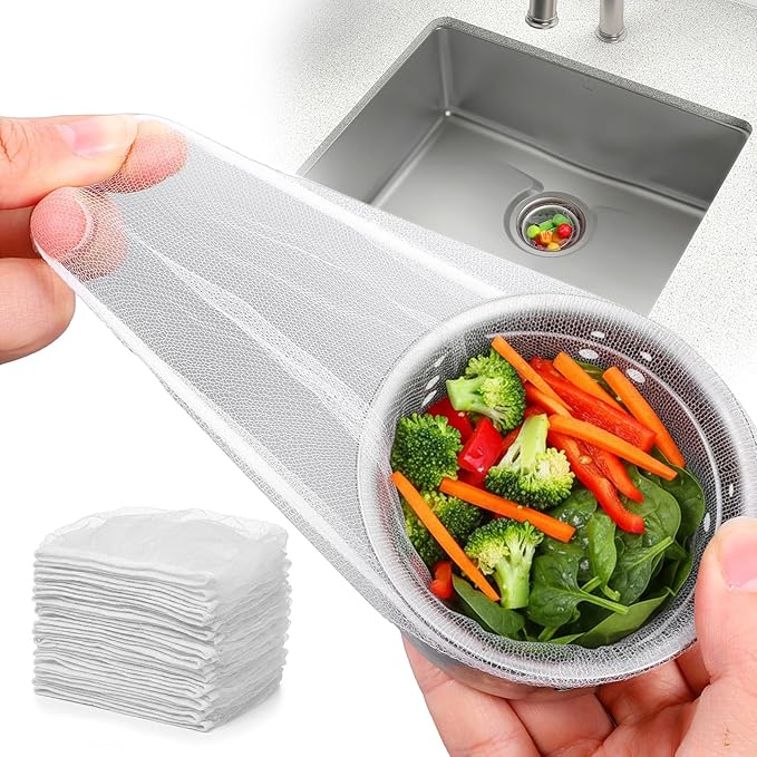 400 Pcs Disposable Mesh Sink Strainer Bags, Kitchen Sink Strainer Mesh Bag