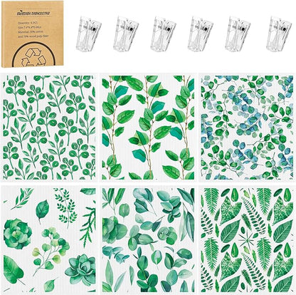 6 Pack St.Patricks Day Swedish Dishcloths