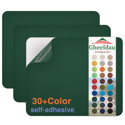 Gheeidau Canvas Repair Patch 9×11 Inch 3Pcs Waterproof Self-Adhesive Fabric Repair Patch for Tents,Boat Cover,Pop Up Canopy,Patio,Bags,Car Seats,Sofas,Furniture Cover(Dark Green)