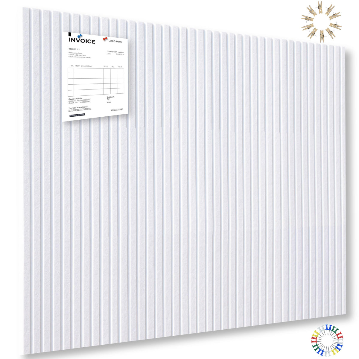 YOUDEFUL Large Cork Board Alternative-12 Pcs Self-Adhesive Felt Bulletin Board Tiles, Felt Pin Board Cork Board Tiles for Home Office Wall Decor, Tack Board 47"x35" (White