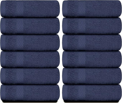 White Classic Luxury Cotton Washcloths 13x13 Inch