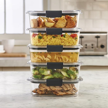 Rubbermaid Brilliance Tritan Plastic Food Storage Containers BPA Free Airtight