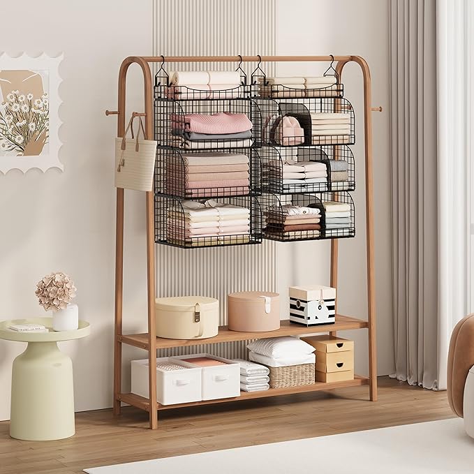 SWTYMIKI Hanging Closet Organizer Storage