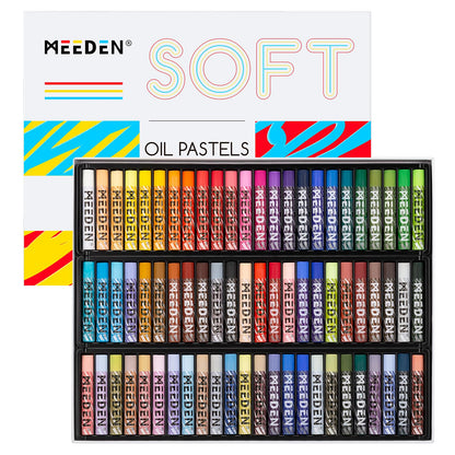 MEEDEN Soft Oil Pastels Set: 72 Vibrant Colors Oil Pastels for Artists Beginners Adults - Smooth Oil Pastel Crayons for Art Supplies, Painting, Drawing, Blending, Layering, Shading