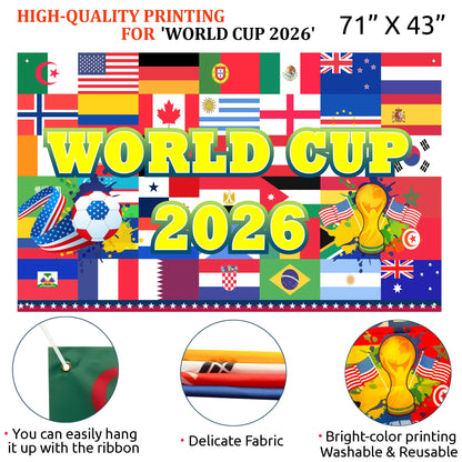 World 2026 Cup,World Party Cup Decorations,154PCS Soccer Balloon Garland Arch Kit with Large Backdrop Banner for World Tournament Cup,Soccer Party Decorations