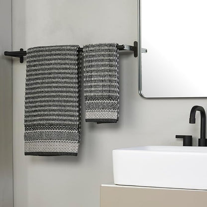 SKL Home Lewis 100% Cotton Premium 2-Piece Hand Towel Set, 600 GSM, Reversible