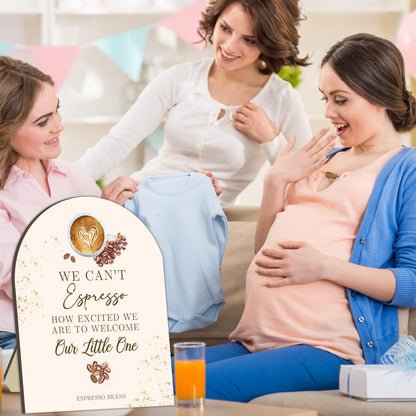 Coffee Bar Wooden Table Sign, Coffee Welcome Sign for Baby Shower, Caffeinated Drink Board for Babies Party, Baby Shower Table Signs, Espresso Bean Drinking Station Board, Babies Party Drink Signs
