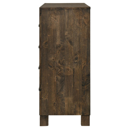 Coaster Home Furnishings Woodmont Farmhouse 58-inch 8-Drawer Bedroom Dresser Clothing Storage Cabinet Wide Chest of Drawers Organizer Unit Rustic Golden Brown 222633