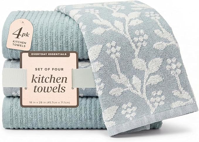 MosJos Kitchen Towels, Cotton Hand Towels, 18 x 28 Kitchen Linens