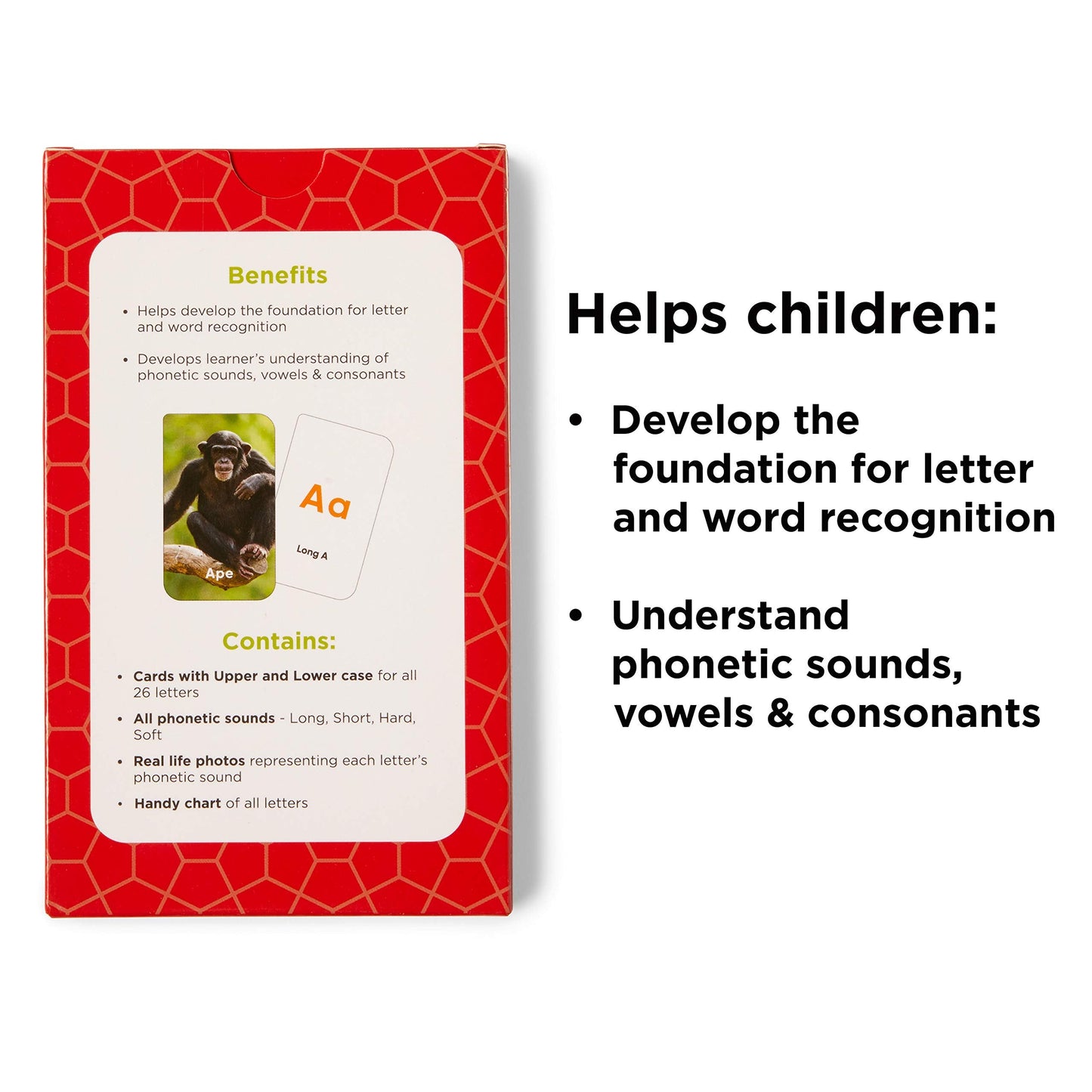 Award-Winning Alphabet Flash Cards for Kids Ages 2-4 – Learn ABCs, Phonics & Speech – Upper & Lowercase Letters, Photo Images – Preschool, Pre-K, Kindergarten