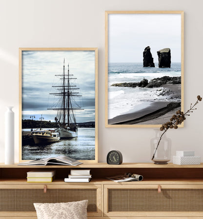 Yaetm 16x24 Picture Frames, Natural Solid Oak Wood Frame 16 x 24 inch, Ideal for Wall Gallery and Poster, Wall Mount (4 Pack, Oak)