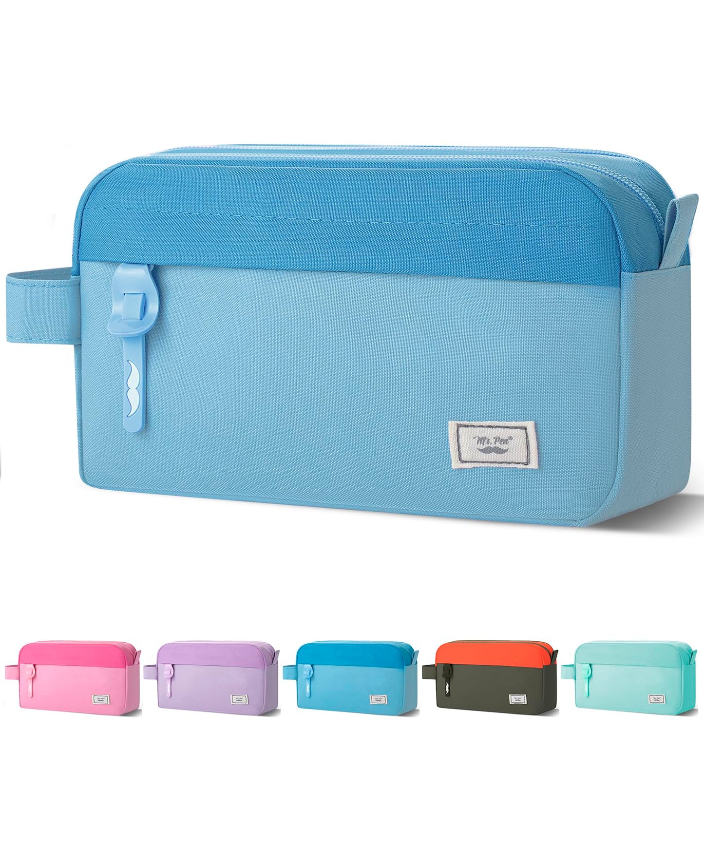 Mr. Pen Large Capacity Pencil Bag, Blue Pencil Pouch, School & College Pencil Case