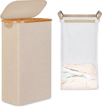 65L Slim Laundry Hamper, Narrow Laundry Basket