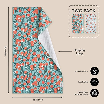 RECYCO Waffle Kitchen Towel Set of 2
