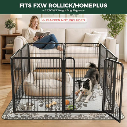 FXW Washable Pee Pads for Dogs, Puppy Pads with Super Absorbent, Specifically Designed for FXW Rollick/Homeplus 32 inch 8 Panels Dog Playpen, 71" Square, Boho, 1 Pack