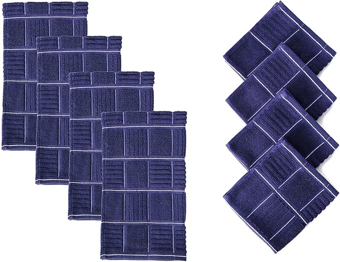 Glynniss Kitchen Towels and Dishcloths Set, Four Kitchen Dish Towels 16x26