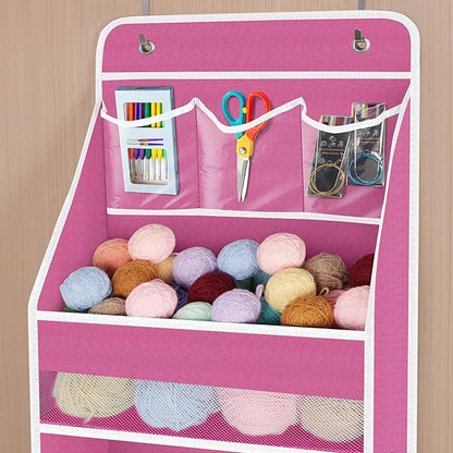 Univivi 6-Shelf Over Door Hanging Organizer Fabric Baby Door Storage