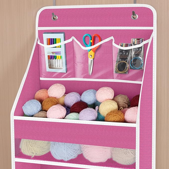 Univivi 5-Shelf Fabric Door Storage Over Door Hanging Organizer