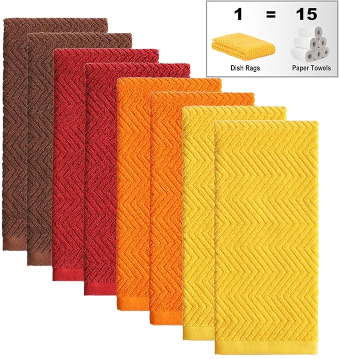 100% Cotton Kitchen Dish Towels Set