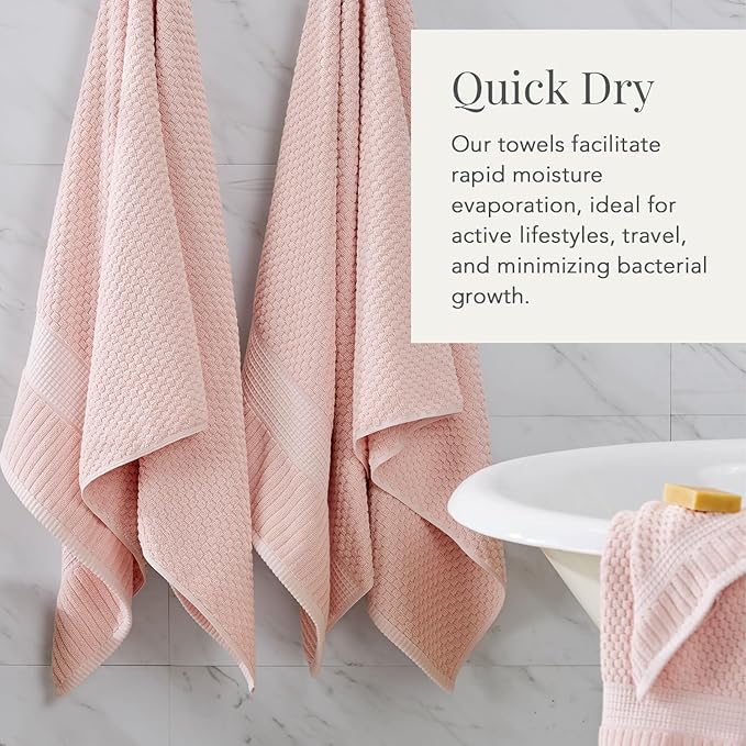 NY Loft 100% Cotton Hand Towel 6 Pack | Super Soft & Absorbent Quick-Dry Hand