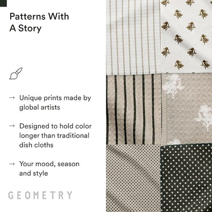 GEOMETRY Dishcloth – Evergreen Collection – Quick-Dry, Ultra-Absorbent