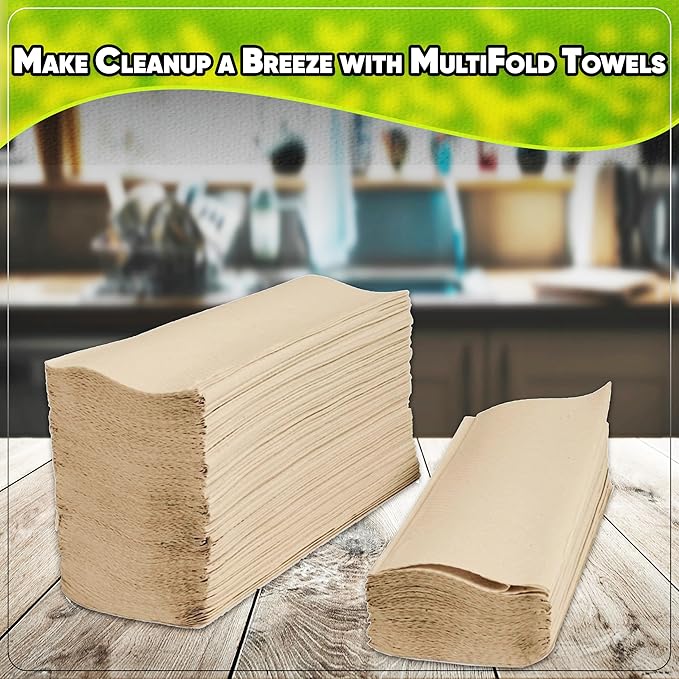 Perfect Stix Kraft MultiFold Paper Towels- Case of 2