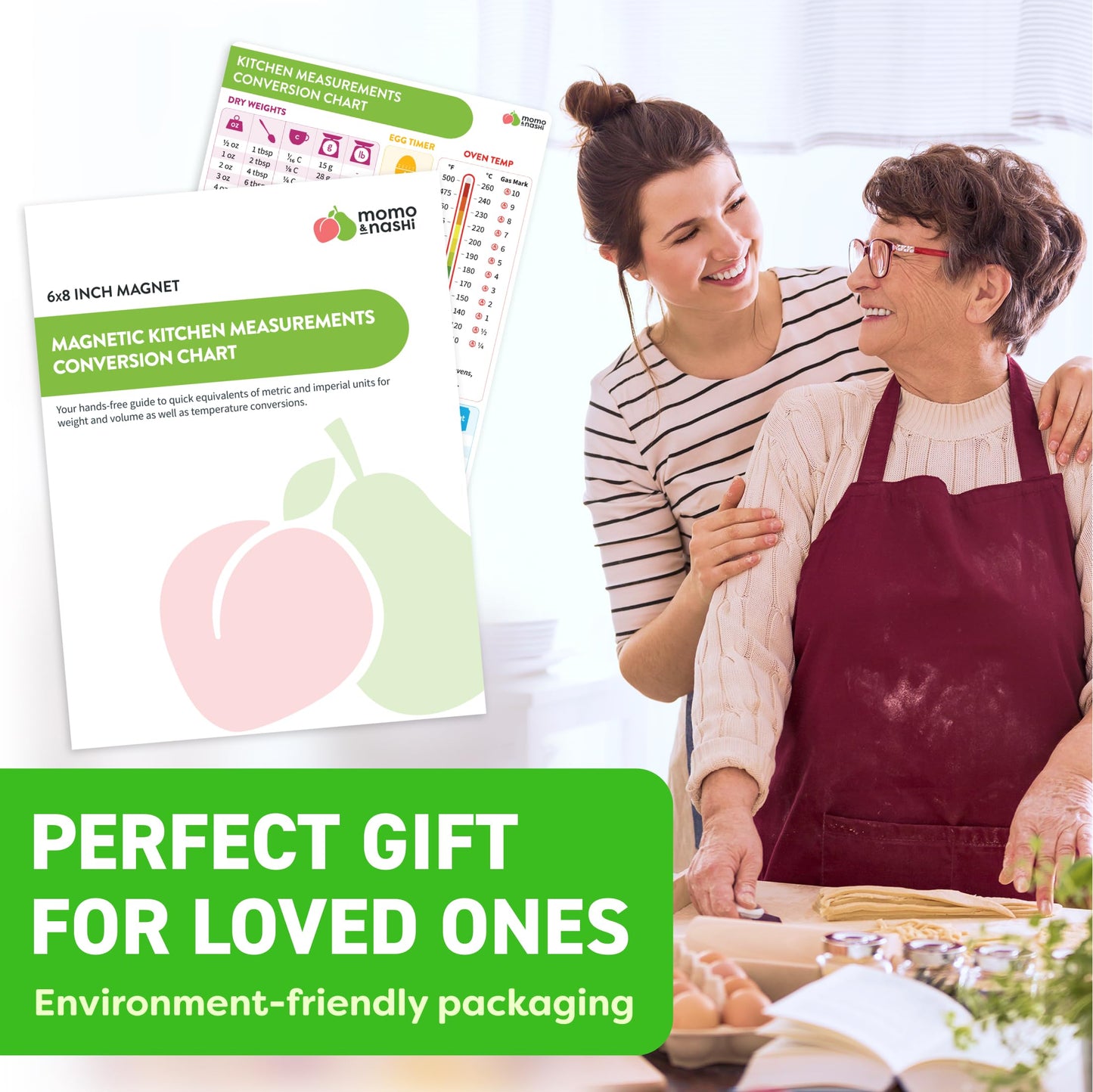 Kitchen Conversion Chart Magnet - Measurements Conversion Chart - Baking Supplies Baking Accessories Cooking Gadgets - Baking Kitchen Cooking Gifts for Women - Kitchen Gadgets
