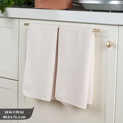POLYTE Premium Microfiber Kitchen Dish Hand Towel Waffle Weave 12 Pack