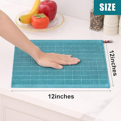 Homaxy 100% Cotton Terry Kitchen Dish Cloths, Ultra Soft and Absorbent Dish