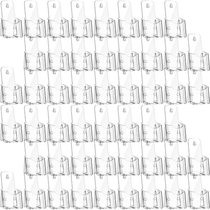 Yookeer 20 Pieces Acrylic Brochure Holder 4 x 8 Inches Rack Card Holder Clear Pamphlet Holders Display Stand for Vendors, Brochure, Trifold, Magazine, Pamphlet, Booklets