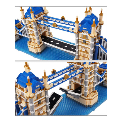 Geniteen Building Blocks Set, London Tower Bridge Model Micro Mini Blocks, 3800 PCS Architecture Model Kits