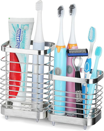 MYITYARD Toothbrush Holder for Bathroom, Stainless Steel Ventilated Electric