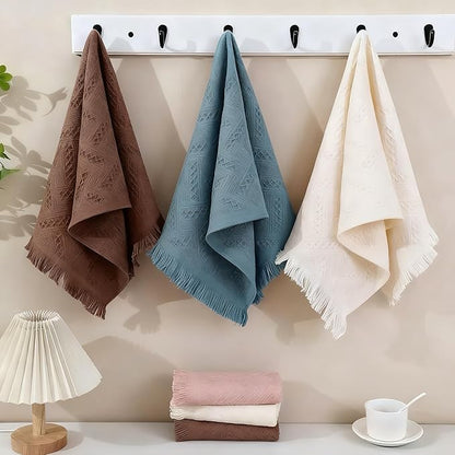 YoulerTex Luxury Decorative Hand Towels Bathroom: 2 Packs 14X30 100% Cotton