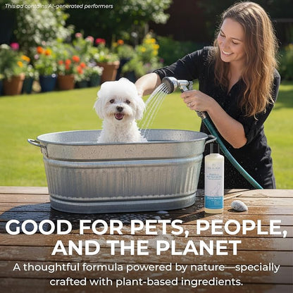 Dr. Jacobs Naturals Castile Pet Shampoo - Gentle Cat & Dog Wash with Pure Castile Soap - Plant-Based Dog Shampoo with Olive Oil, Coconut Oil, Shea Butter, Aloe Vera, Vitamin E - Ocean Breeze