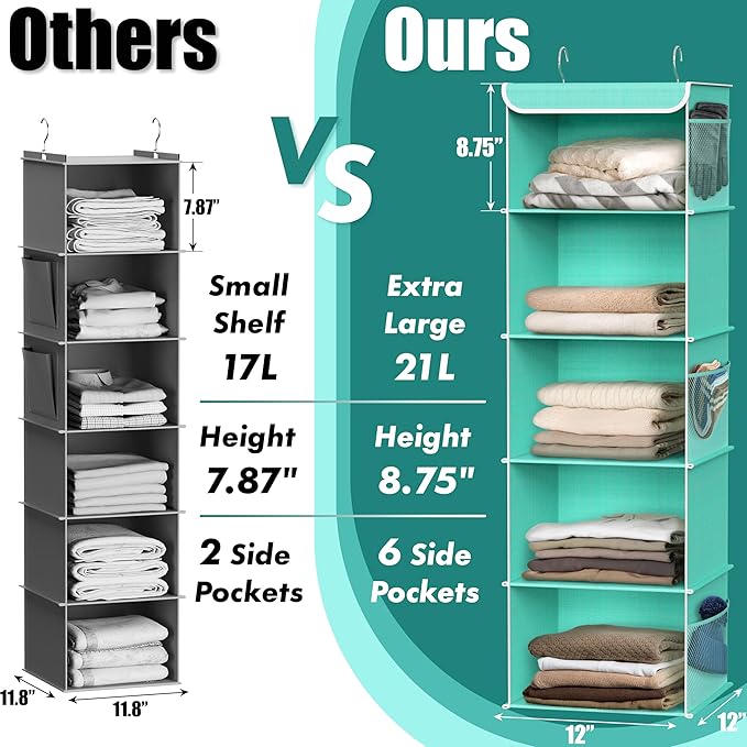 Simple Houseware 5 Shelf Hanging Closet Organizer