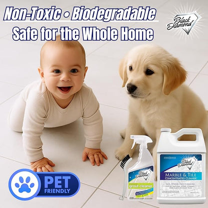 Black Diamond Stoneworks Marble & Tile Cleaner Gallon + Ultimate Grout Cleaner