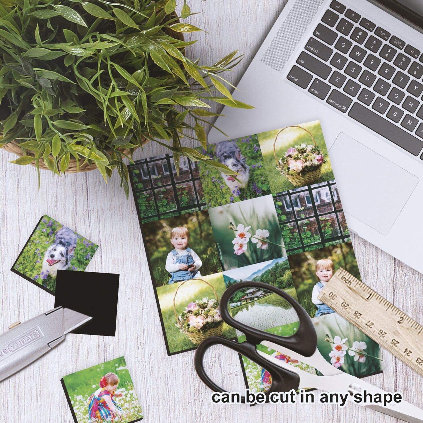 Stone City Printable Magnetic Sheets Make Refrigerator Photo Magnet Glossy Print Paper 12mil Thickness for Inkjet Printers 8.5x 11 Inches 12 Sheets