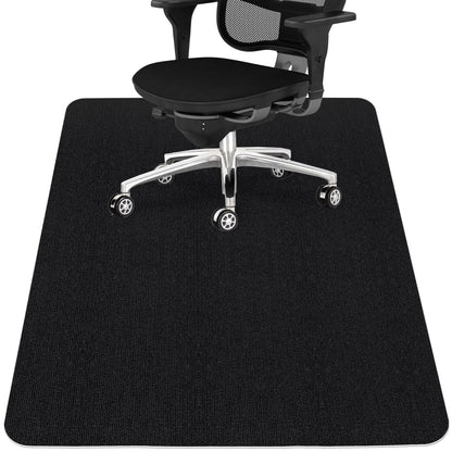 Sycoodeal Office Chair Mat for Hardwood Floor,Office Computer Gaming Chair Mat for Tile Floor,Large Floor Protector Rug,Anti-Slip,Easy to Clean,Carbon-Black (48"x60")
