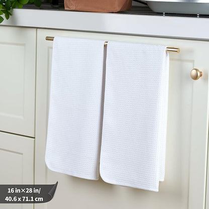 POLYTE Premium Microfiber Kitchen Dish Hand Towel Waffle Weave 12 Pack