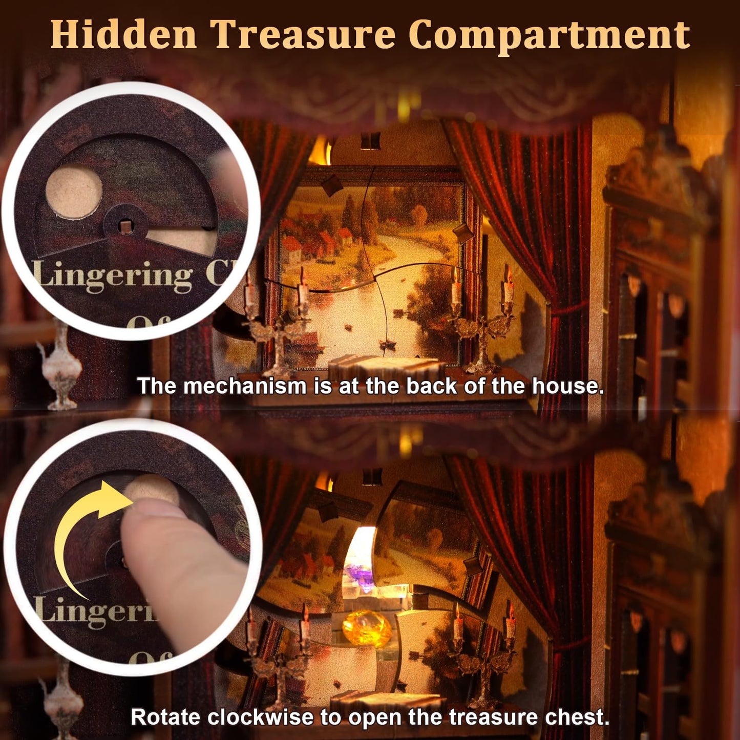 Hallisun DIY Miniature House Building Kits, Japanese Restaurant and Ancient Rhyme Library 3D Wooden Dollhouse Toys, Birthday Christmas Festival Gift for Teens Adults