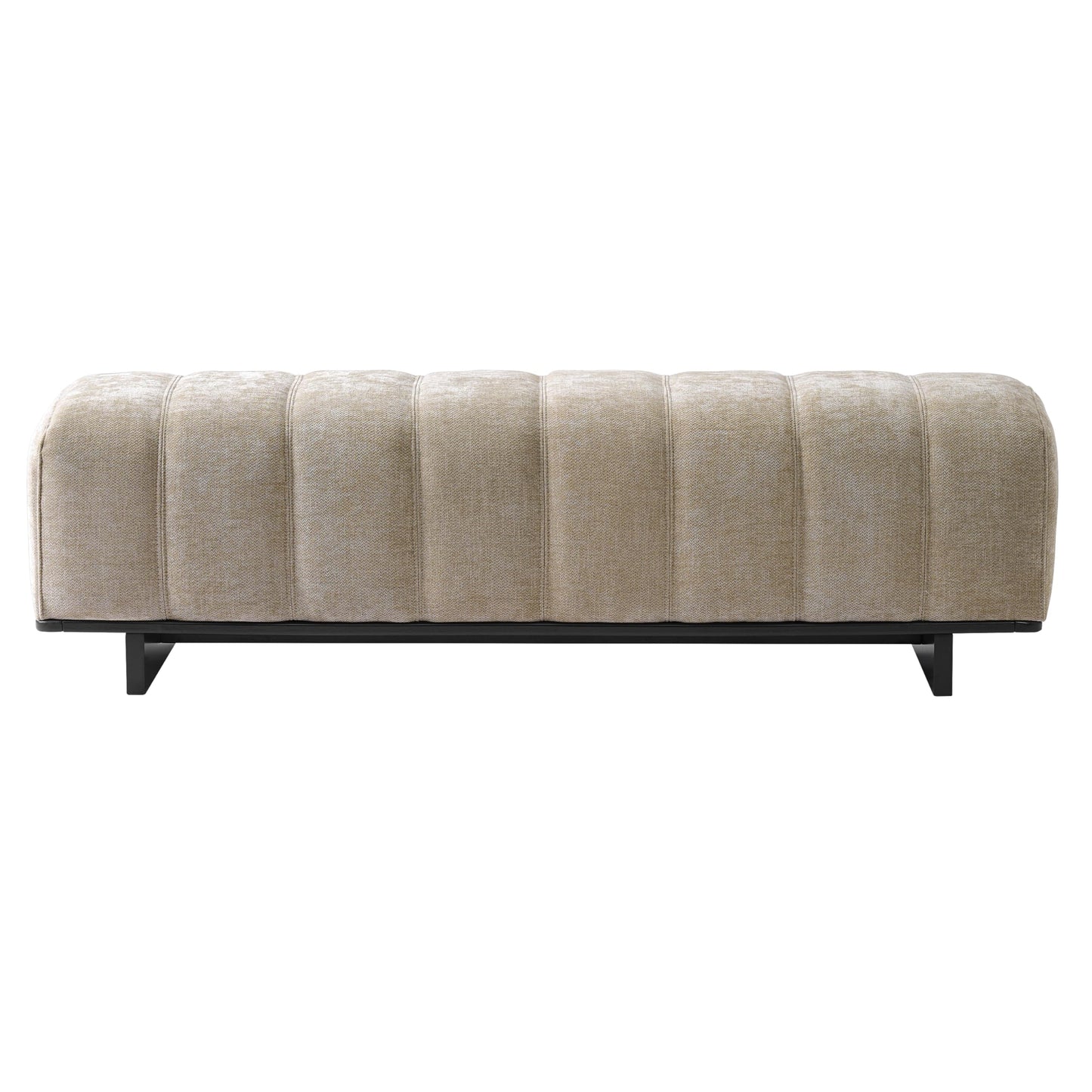 Christopher Knight Home Lamie Chenille Upholstered Dining Bench, Wooden Entryway Bench, Long Sofa Footstool for Living Room, Bedroom End of Bed Bench, Oatmeal+Black