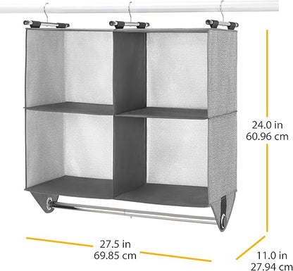 Whitmor 4 Section Fabric Closet Organizer Shelving