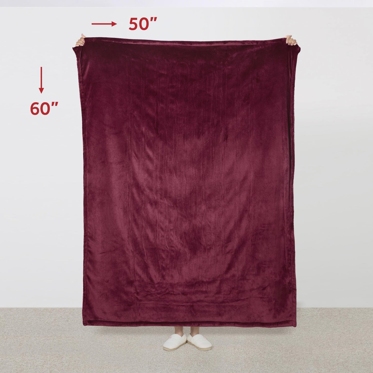 Sunbeam Electric Throw Royal Mink Sherpa Heated Blanket, 4 Heat Settings, 4-Hour Auto Shut-Off, Fast Heating, Luxurious and Ultra Comfy, Night Fog Color, 50" x 60"