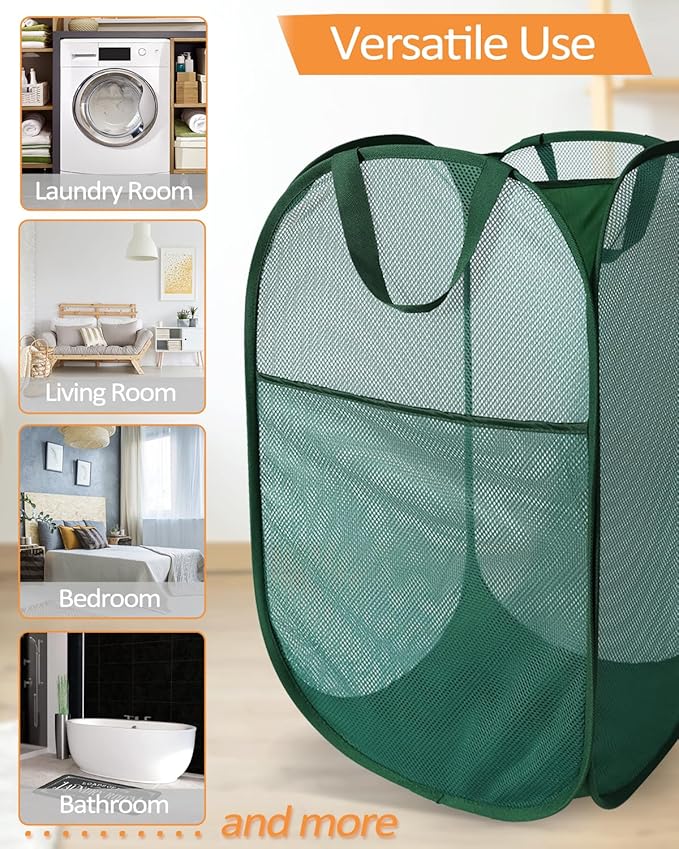 2 Pack Durable Collapsible Laundry Baskets