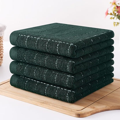Homaxy 100% Cotton Terry Kitchen Towels, Checkered Designed, Soft and Super