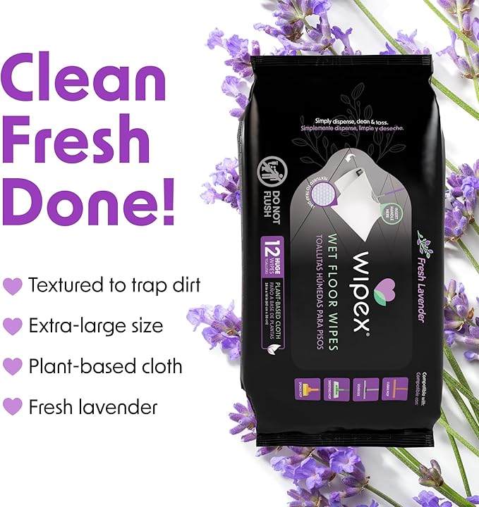 Wipex Plant Based XL Wet Floor Wipes