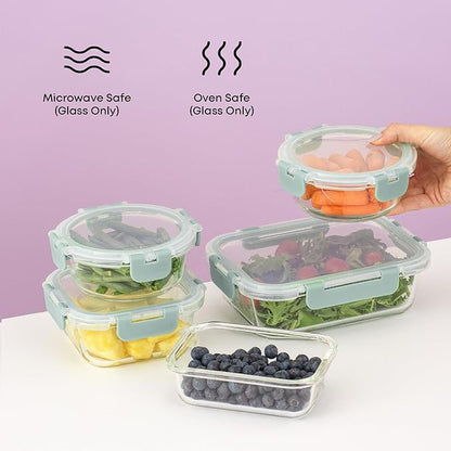 JoyJolt 24pc Borosilicate Glass Storage Containers