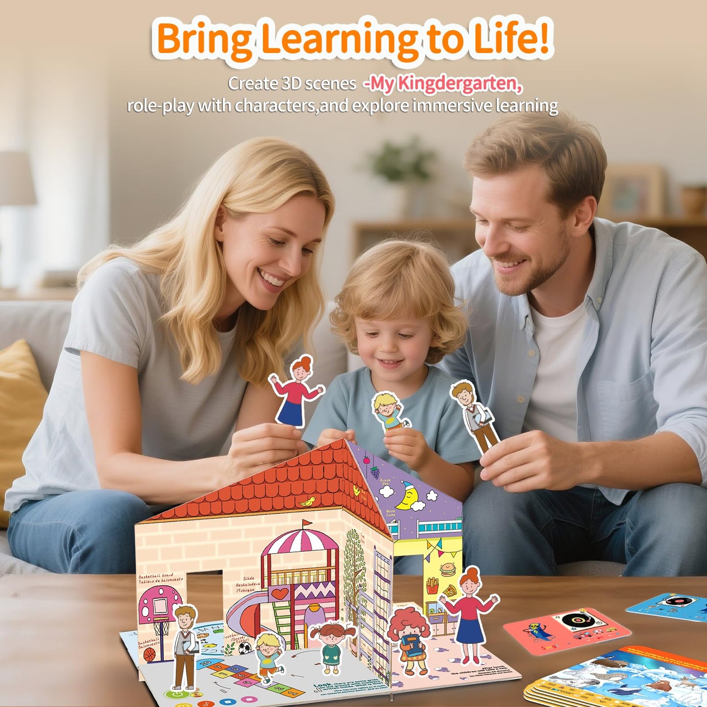 Interactive Search and Find Activity Books for Kids Ages 3-5, Toddler Travel Games Toys for Car Airplane, Road Trip Activities for Kids 4-8, Educational Preschool Learning Toys Gift with a Talking Pen