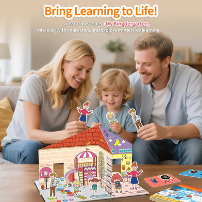 Interactive Search and Find Activity Books for Kids Ages 3-5, Toddler Travel Games Toys for Car Airplane, Road Trip Activities for Kids 4-8, Educational Preschool Learning Toys Gift with a Talking Pen