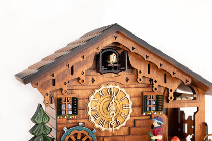 Cuckoopro Cuckoo Clock, Black Forest Style Wooden Pendulum Quartz Wall Clock, Volume Control, Night Silent, Gift Package, Professional Service